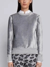 THOM BROWNE THOM BROWNE RELAXED FIT VELVET CREWNECK PULLOVER,FJT045A0426812856508