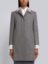 THOM BROWNE THOM BROWNE PEARL COLLAR MELTON BAL COLLAR OVERCOAT,FOC317E0411112856566