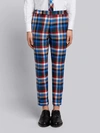 Thom Browne Gingham Tartan Twill Skinny Trousers In Multicolour