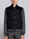 THOM BROWNE THOM BROWNE TONAL GROSGRAIN DOWN-FILLED CASHMERE waistcoat,MVD015Z0357812559323