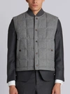 THOM BROWNE THOM BROWNE QUILTED DOWN CASHMERE VEST,MVD015X0089412372697