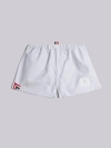 THOM BROWNE THOM BROWNE BOXER SHORT IN GREY & WHITE UNIVERSITY STRIPE OXFORD,MPB001AW381612559561