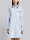 THOM BROWNE THOM BROWNE CENTER-BACK STRIPE FRAYED OXFORD SHIRTDRESS,FDS002T0363412706330