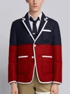 Thom Browne Bicolor Quilted Sack Sport Coat - Blue In Blue