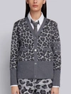 THOM BROWNE THOM BROWNE LEOPARD WOOL JACQUARD V-NECK CARDIGAN,FKC212A0001412856537