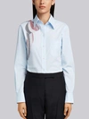 THOM BROWNE THOM BROWNE BEADED BOW BUTTON-DOWN POPLIN SHIRT,FLL005A0383012706536