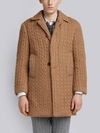 THOM BROWNE THOM BROWNE RIBBED BABY CABLE CAMEL HAIR BAL COLLAR OVERCOAT,MOC001A0403612706691