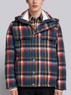 THOM BROWNE THOM BROWNE GINGHAM TARTAN DOWN-FILLED HAIRY MOHAIR TECH JACKET,MJD021X0356612559461