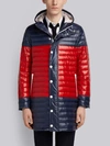 THOM BROWNE THOM BROWNE BICOLOR QUILTED DOWN SATIN TECH COAT,MOD013X0286012706703