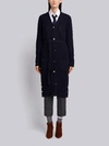 THOM BROWNE THOM BROWNE LONG CABLE KNIT V-NECK CARDIGAN COAT,FKJ012A0027812706459
