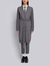 THOM BROWNE THOM BROWNE LONG CABLE KNIT V-NECK CARDIGAN,FJT044A0246312856504