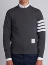 Thom Browne Engineered 4-bar Jersey Sweatshirt In Grey