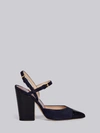 THOM BROWNE HIGH-BLOCK D'ORSAY SLINGBACK HEEL IN LEATHER,FFH120A0020312706623