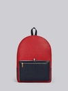 THOM BROWNE THOM BROWNE COLOR-BLOCKED UNSTRUCTURED LEATHER BACKPACK,MAG137A0019812706512