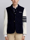 THOM BROWNE THOM BROWNE 粗羊绒针织4条纹西服外套,MJC215C0403312706644