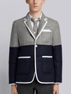 THOM BROWNE THOM BROWNE BICOLOR QUILTED SACK SPORT COAT,MJD032Y0379312706650