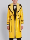 THOM BROWNE THOM BROWNE CLASSIC TRENCH COAT WITH GROSGRAIN TIPPING, MINK FUR DETACHABLE COLLAR & LAPEL IN NYLON ,FOC102X0306812551024