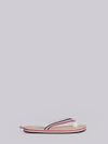 THOM BROWNE THOM BROWNE RED, WHITE AND BLUE STRIPE SANDAL WITH RED, WHITE AND BLUE SOLE IN CALF LEATHER,FFF007A0000312476420