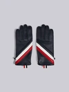 Thom Browne Quilted Deerskin Leather Glove In Blue