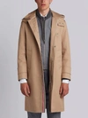 THOM BROWNE THOM BROWNE DETACHABLE HOOD SNAP FRONT PARKA (38”) IN MACKINTOSH,MOT008A0024912526634