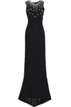 DOLCE & GABBANA WOMAN EMBELLISHED CREPE GOWN BLACK,GB 14693524283453955
