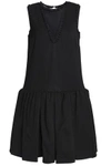 ROCHAS WOMAN RUFFLE-TRIMMED JERSEY DRESS BLACK,GB 1016843420079599