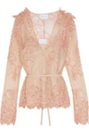 ALICE MCCALL ALICE MCCALL WOMAN LET IT BE BELTED LACE BLOUSE PASTEL ORANGE,3074457345619561267