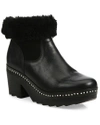 RAG & BONE NELSON LEATHER & SHEARLING CLOG BOOTIE,886353172775
