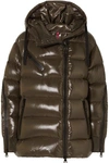 MONCLER LIRIOPE QUILTED GLOSSED-SHELL DOWN JACKET