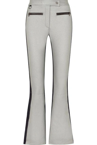 Erin Snow Phia Paneled Flared Ski Trousers In Silver