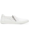 LES HOMMES LES HOMMES LACED SLIP-ON SNEAKERS - WHITE