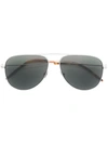 Saint Laurent Classic 11 Aviator Sunglasses In Metallic