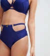WOLF & WHISTLE WOLF & WHISTLE EXCLUSIVE STRAPPING DETAIL BIKINI BOTTOM-NAVY,PPWW084