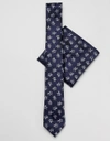 Original Penguin Tie & Pocket Square Set - Navy In Navy