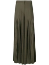 JACQUEMUS JACQUEMUS PLEATED WIDE LEG TROUSERS - GREEN