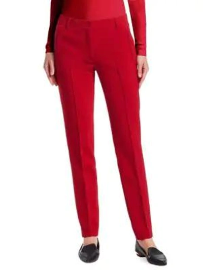 Akris Punto Fabia Tapered Jersey Pants In Ruby