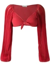 Amir Slama Silk Top - Red In Red