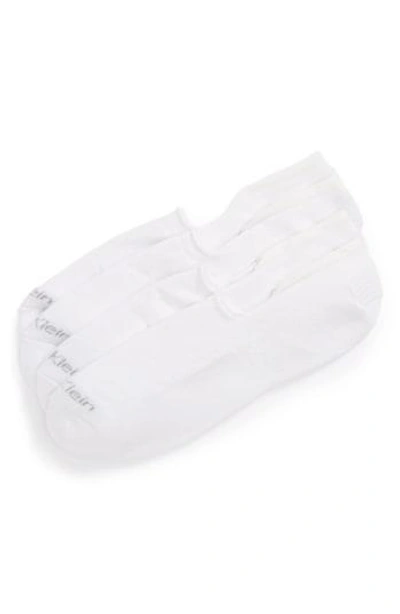 Calvin Klein Low Cut Cushion Sole Socks, Pack Of 2 In White