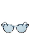 Ray Ban Meteor 50mm Wayfarer Sunglasses - Blue Grey Solid In Blue Gray/light Blue