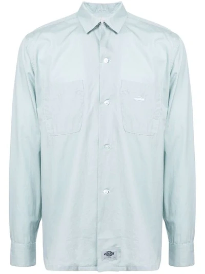 Dickies Construct Long-sleeve Fitted Shirt In Blue