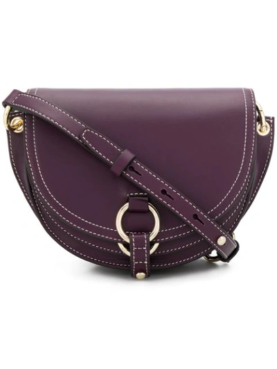 Tila March Contrast Stitch Shoulder Bag In Purple
