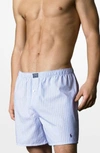 Polo Ralph Lauren Men's Underwear, Woven Boxer In Andrew Blue