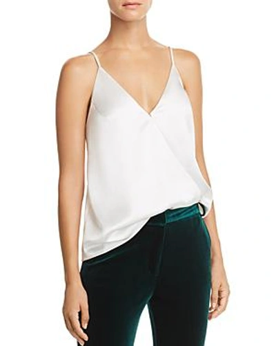 Aqua Happily Grey X  Satin Faux-wrap Camisole - 100% Exclusive In Winter White