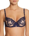 Simone Perele Saga Non-padded Lace Demi Bra In Navy