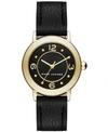 MARC JACOBS WOMEN'S RILEY BLACK LEATHER STRAP WATCH 28MM