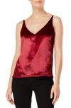 J Brand Lucy Velvet And Silk-georgette Camisole In Venetian