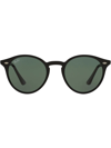 Ray Ban Rb2180 Acetate Round Sunglasses In Black