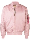 ALPHA INDUSTRIES ALPHA INDUSTRIES BOMBERJACKE MIT VORDERTASCHEN - ROSA