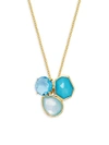 IPPOLITA Rock Candy 18K Yellow Gold Gemstone Cluster Pendant Necklace,0400097870627