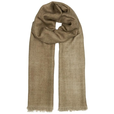 Ama Pure Spray Righino Olive Cashmere Scarf